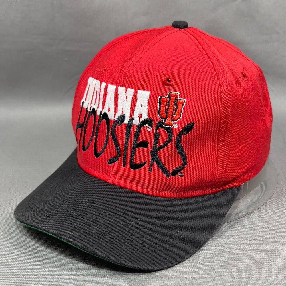 Vtg Indiana Hoosiers NCAA Snap Back Hat Falcon Red Trucker Athletic College Mens